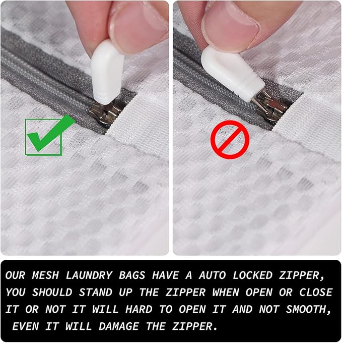 5Pcs Durable Honeycomb Mesh Laundry Bags for Delicates,Travel Organization Bag for Clothes,Jeans,Bath Towels,Bed Sheets (1X-Large 20 x 24 Inches,2 Large 16 x 20 Inches, 2 Medium 12 x 16 Inches)