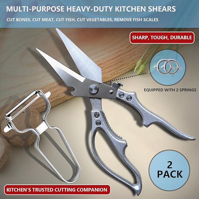 Laoxiongtou Premium Poultry Shears Heavy Duty, All Purpose Kitchen Scissors