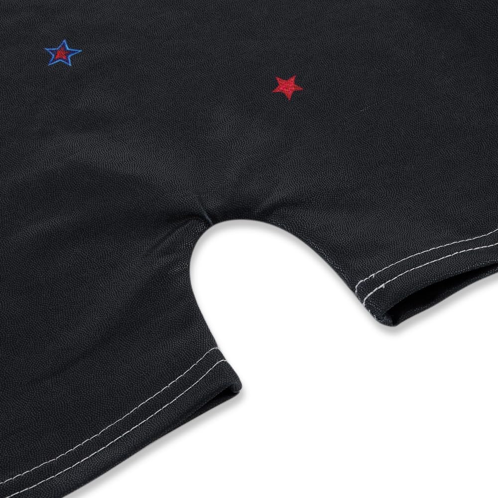 Gymnastics Leotards for Girls Toddler Ballet Dance Tumbling Outfits 4t 5t Kids Sleeveless Gymnastic Biketard with Shorts Sparkly Dancwear Unitards Clothes Bodysuit (Blue Red Stars, 4-5T)