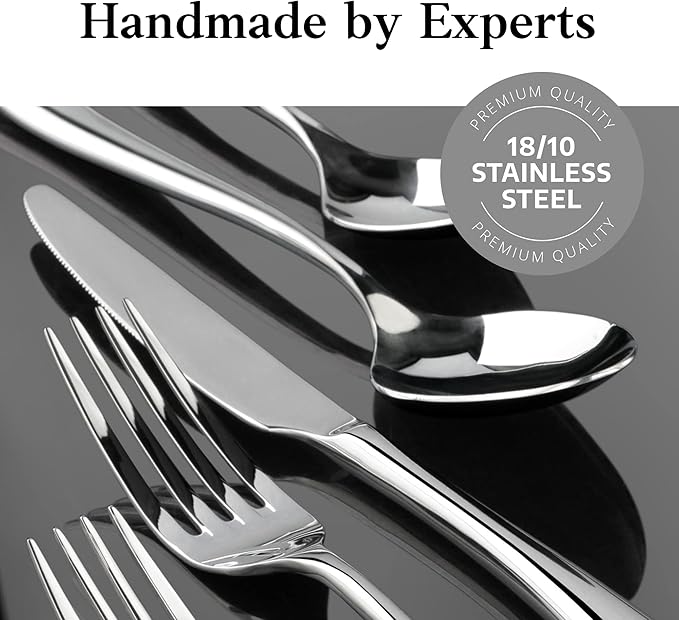 Artaste Rain II Forged 18/10 Stainless Steel Flatware 36-Piece Set Service for 12 Silver