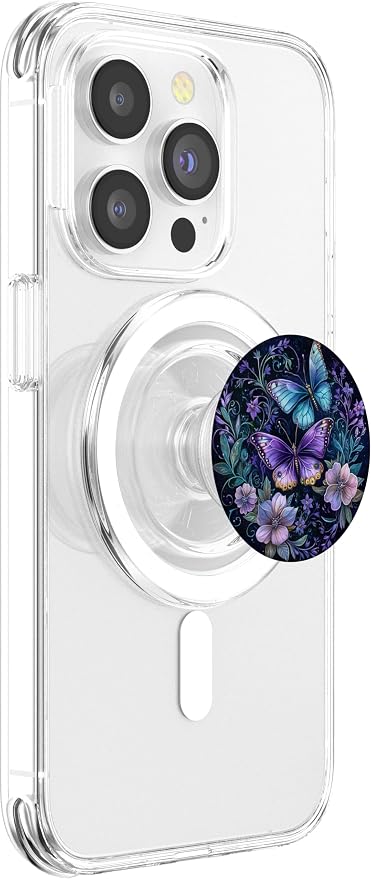 Purple Butterfly Lover Entomology Bug Flying Insect PopSockets Adhesive PopGrip
