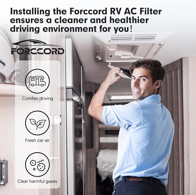 2-PACK RV A/C Filter 16 x 40 x 1/4 Inches Can Cut to Fit RV Air Conditioner