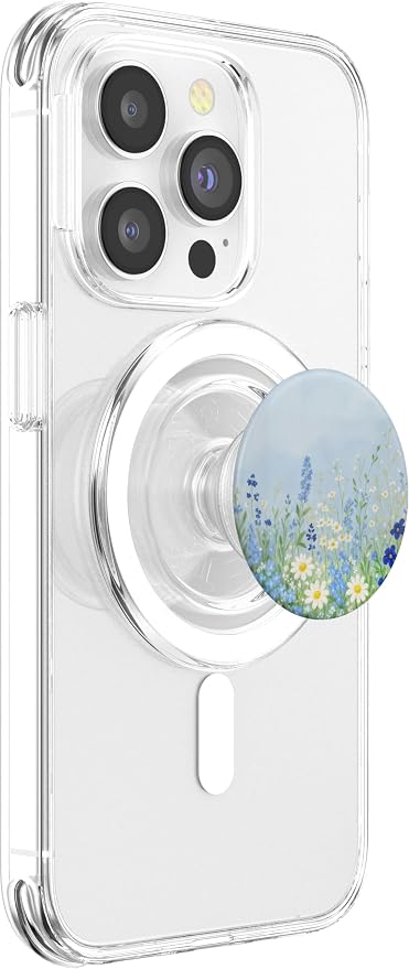Blue Meadow Floral PopSockets PopWallet for MagSafe