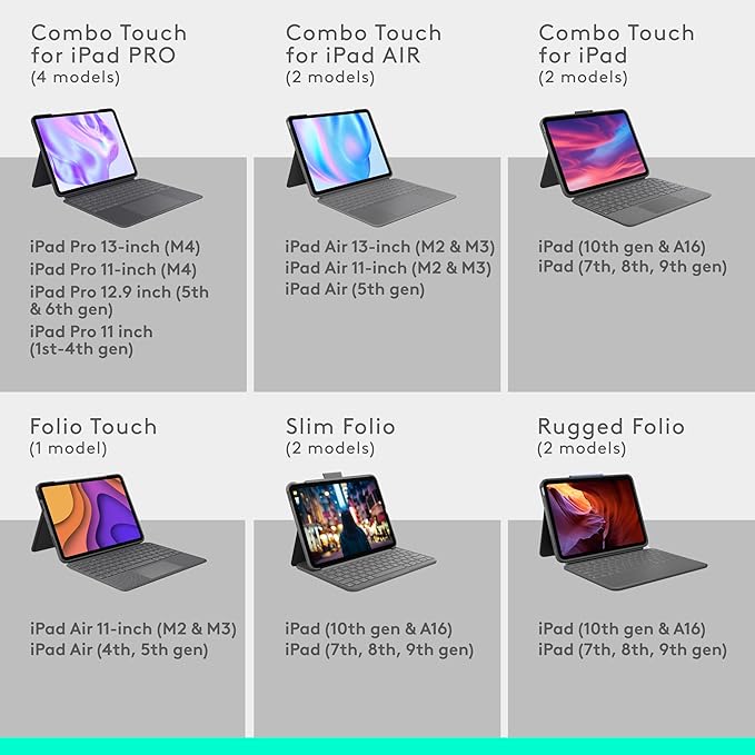 Logitech Slim Folio Keyboard Case for iPad (10th gen & A16) with Integrated Bluetooth Wireless Keyboard