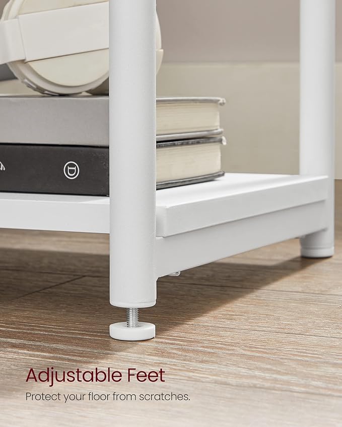 VASAGLE Side Tables Set of 2, Small End Table, Nightstand for Living Room, Bedroom, Office, Bathroom, White ULET272W14