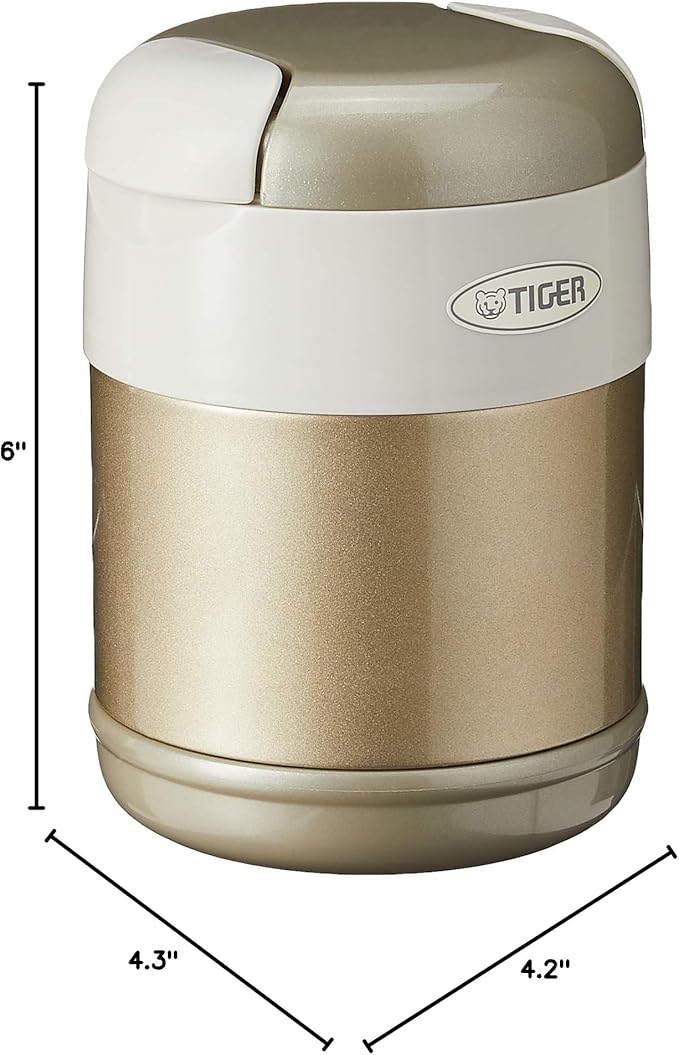 Tiger Corporation LWR-A072 Thermal Lunch Box, Champagne Gold