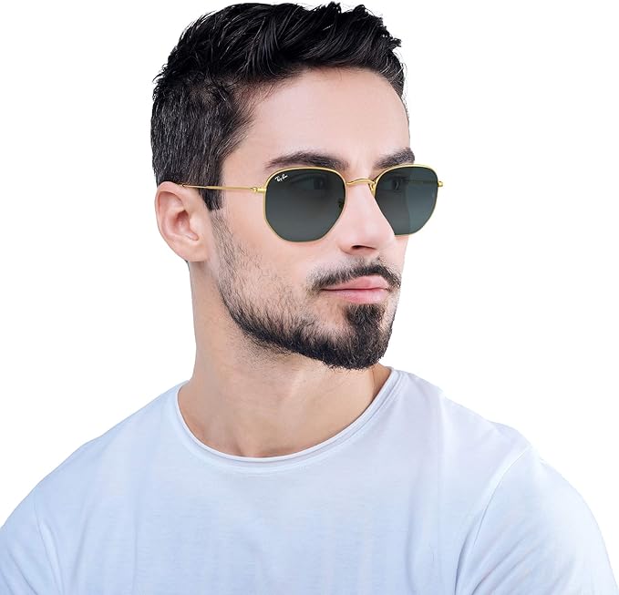 Ray-Ban unisex-adult Rb3548n Hexagonal Flat Lens Hexagonal Sunglasses
