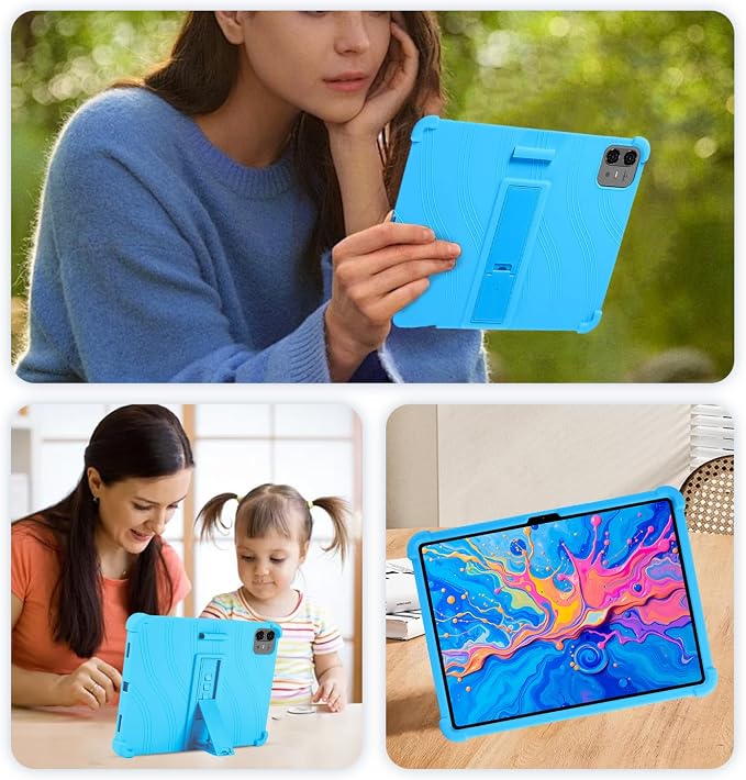 Case for TECLAST Artpad Pro 12.7-Inch Tablet – Shockproof Silicone Protective Cover with Kickstand Drop-Resistant Business Style (Black)