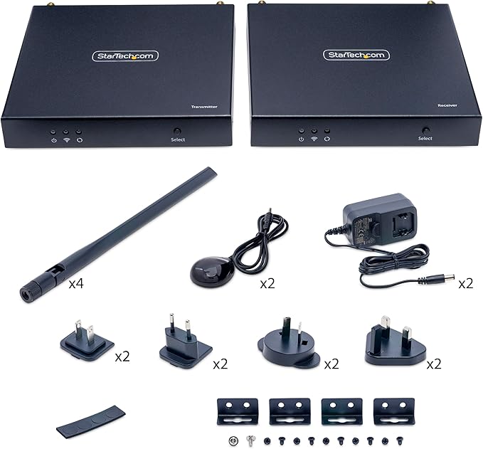 StarTech.com Wireless HDMI Extender, 4K 60Hz, Transmitter and Receiver Kit, Up to 165ft (50m), No Line-of-Sight Required
