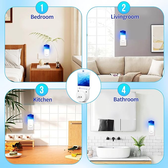 Flying Insect Trap, Plug-in Fruit Fly Traps for Indoors, (2 Devices + 12 Refills) Fly Traps Indoor, Fly Bug Zappers, Fly Catch Mosquitos, Flies, Fruit Flies, Moths, Gnats for Home Safe