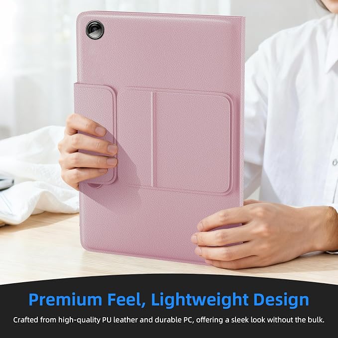 Case for T-Mobile REVVL Tab 2 (2025 Release 10.1) with Screen Protector Adjustable Angles Stand Back Cover Shockproof Premium PU Leather Case for 10.1 Inch REVVL Tab 2 2025 (Black)