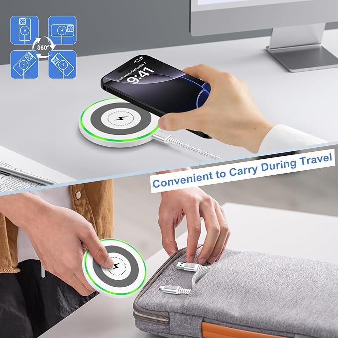 Google Pixel 10a Wireless Charger Fast Charging Pad 2Pack for Pixel 10 Pro XL 9a 9 Pro XL Fold 8Pro 7 6 Pro 15W Android Wireless Charging Station Desk Phone Charger for Samsung Galaxy S26 S25 S24 FE