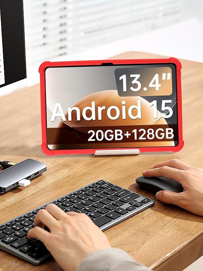 for TECLAST T65 13.4 inch Tablet Protective case Shockproof Lightweight Silicone Protective Cover with Stand Child-Friendly Protection Easy to Clean DesignBlack