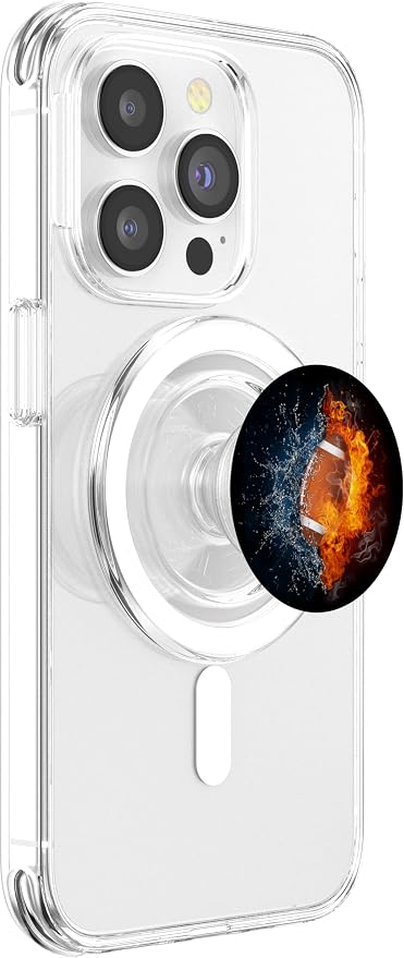 Football Fire Water Zen Yin Yang Taoism Player Team Coach PopSockets Adhesive PopGrip