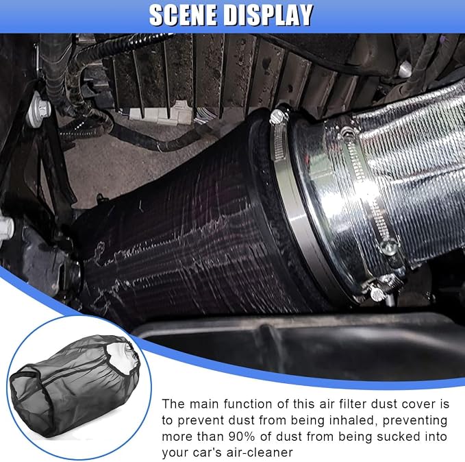 Air Intake Filter Sock Cover, Waterproof Dustproof Air Cleaner Protective Cover