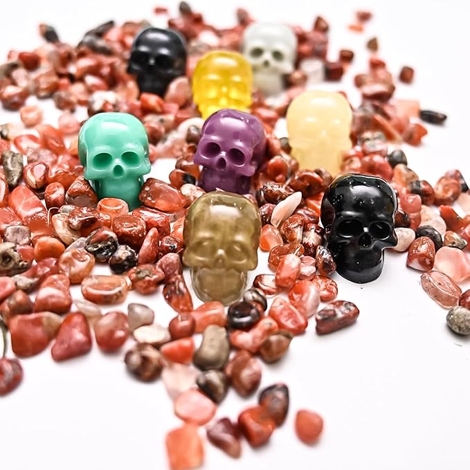 ZQYSING Skull Crafting Molds, Set of 10 Halloween Skull Resin Molds
