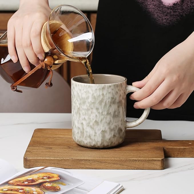 17 OZ Coffee Mugs Set of 6, Modern Mugs Set with handle for Tea/Latte/Cappuccino/Milk/Cocoa.