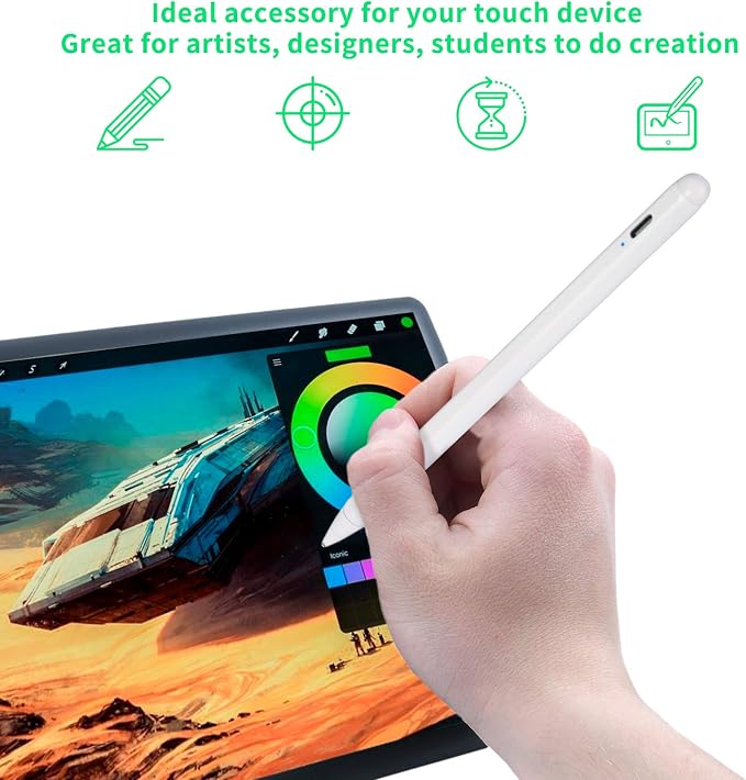 Active Stylus Pen for Lenovo Flex 5/7 2-in-1Digital Pencil Compatible with Lenovo Flex 5/7 2-in-1 Stylus PenGood for Note-Taking and Sketching Pens with Touch ControlWhite