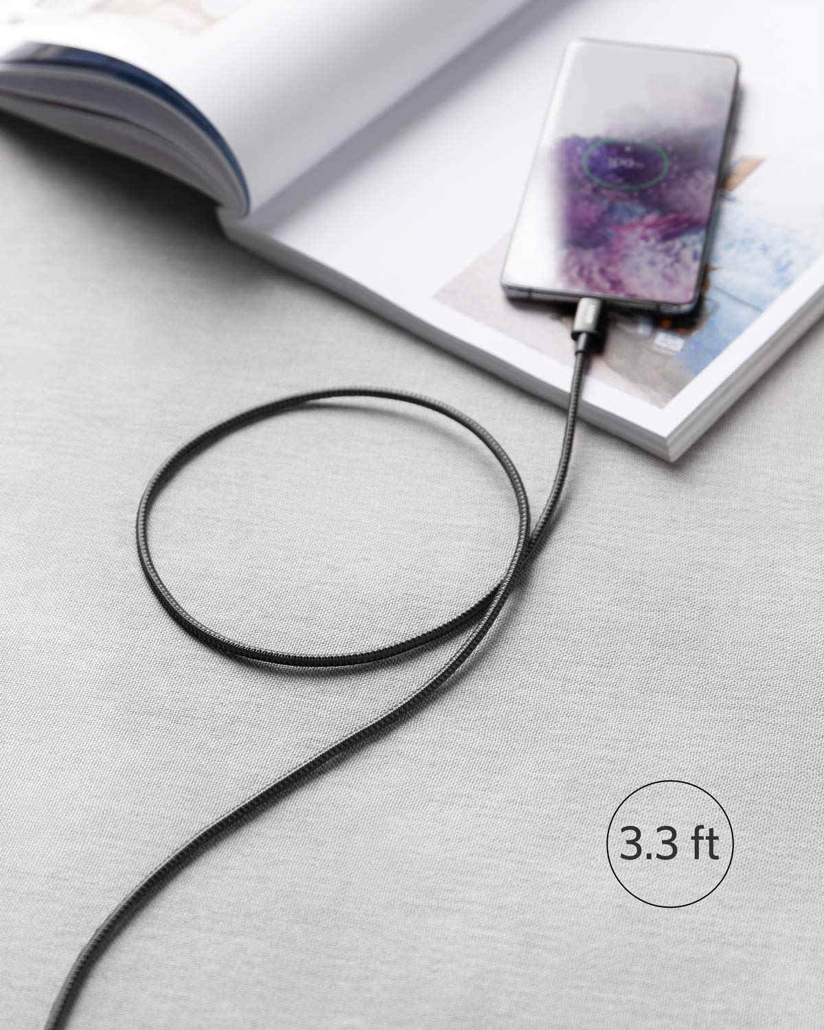 Anker USB C to USB C Cable, Type-C 60W Fast Charging Cable (3.3 FT, 2Pack) for iPhone 17 Series, iPad mini 6 and More (Black)