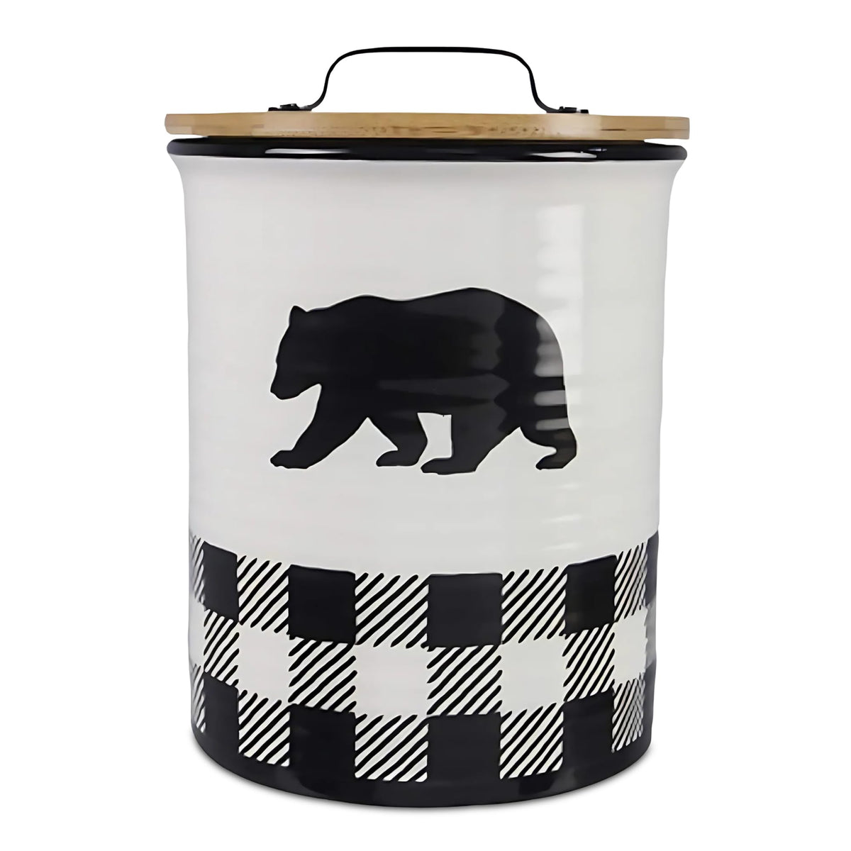 Young's Inc. Ceramic Honey Bee Cookie Jar with Lid and Handle – Honeycomb Design, 5.75" x 5.83" x 7.87", Decorative and Functional Kitchen Storage - Tea Canister