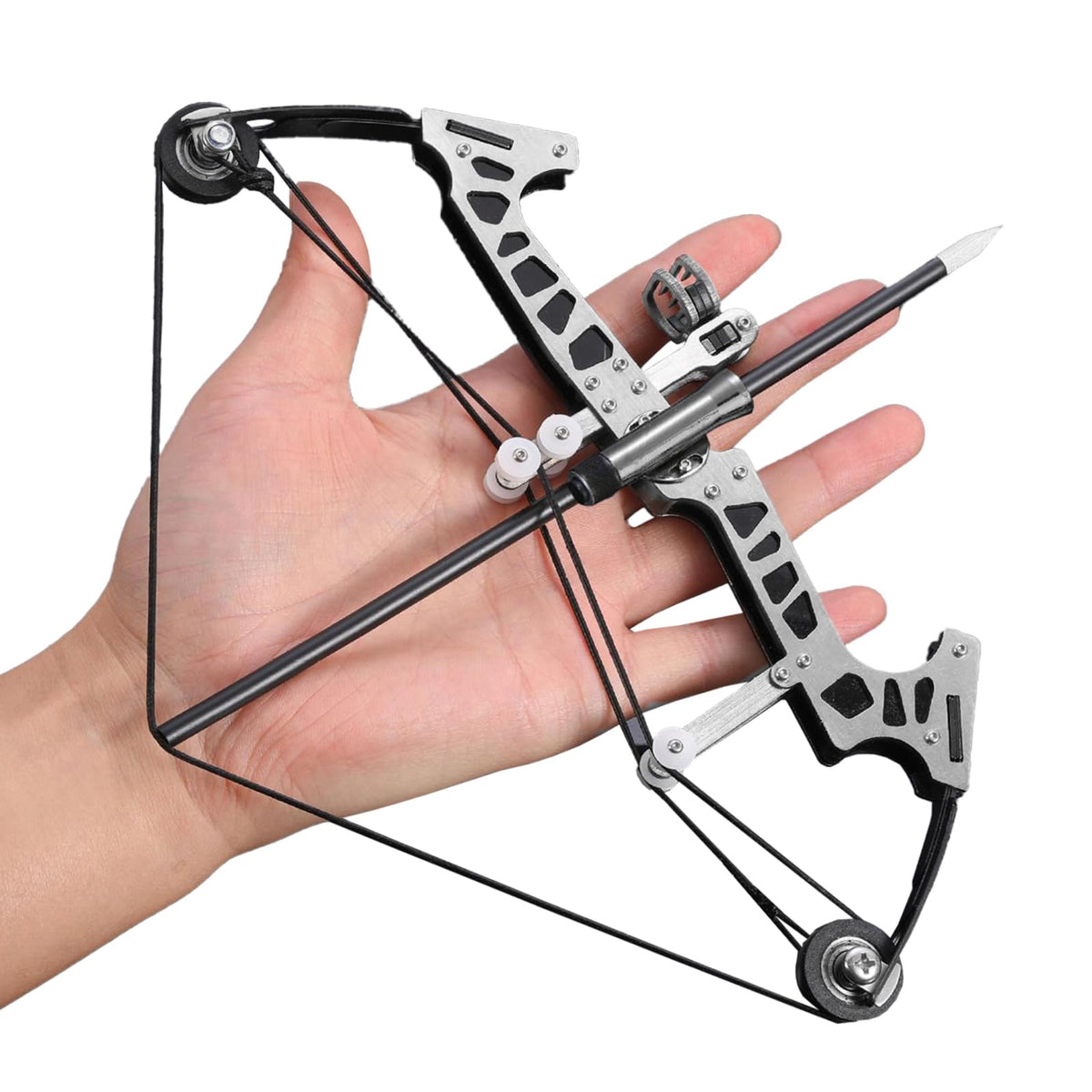 Archery Bow Set Laser Compound Bow Stainless Steel Training Bow Outdoor Sports Hunting Cool Stuff Professional Competition (Black)