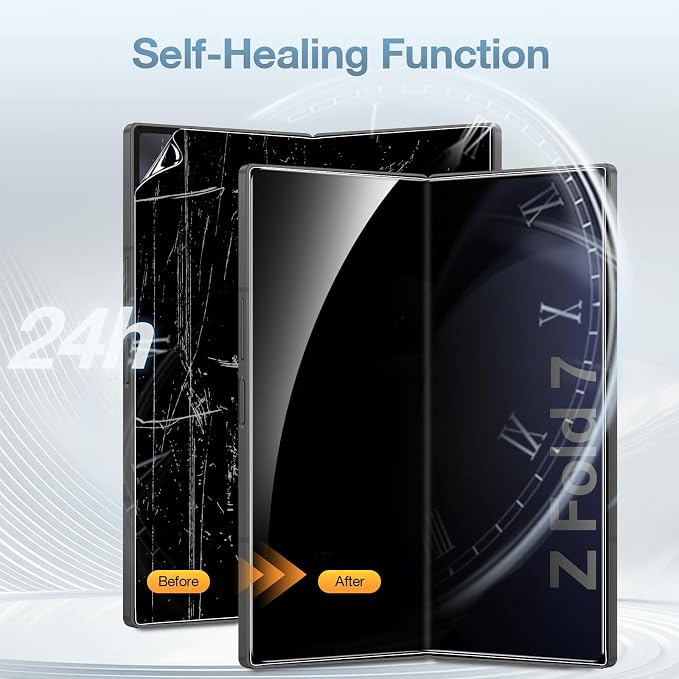 for Samsung Galaxy Z Flip 7 Privacy Screen Protector 3 Pack Internal Anti-Spy TPU Film + 2 Pack Outer Privacy Glass Screen Protector Anti-Scratch Touch Sensitive No Bubbles Case Friendly