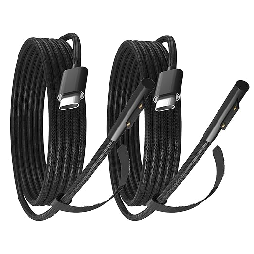 PD100W USB-C Charger Cable Compatible with Surface Pro Laptop Microsoft Surface Pro 10/9/8/7+/7/6/5/4/3/X Windows Surface Laptop 6/5/4/3/2/1 Surface Go Tablet Surface Book Support 65W/45W6FT