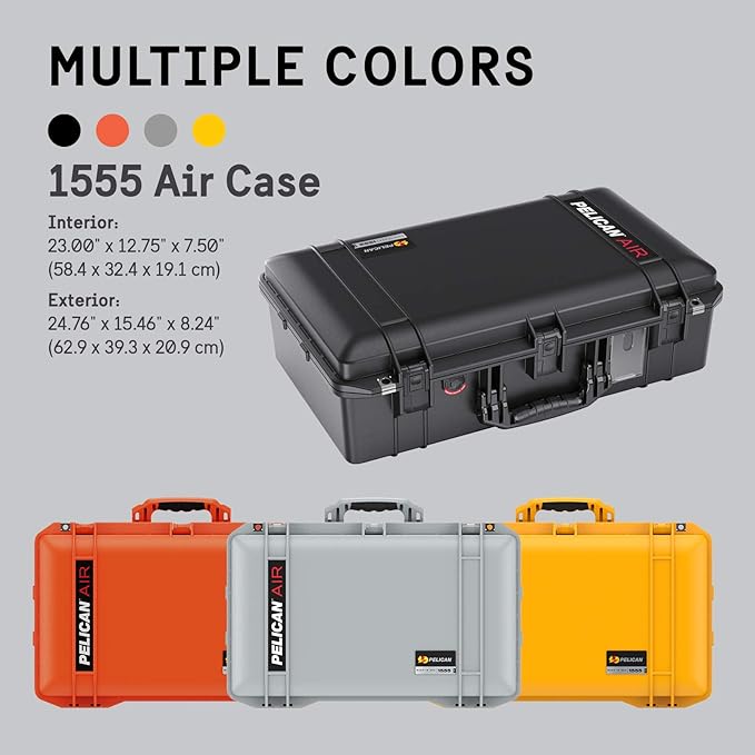 Pelican Air 1555 Case With Foam - Black