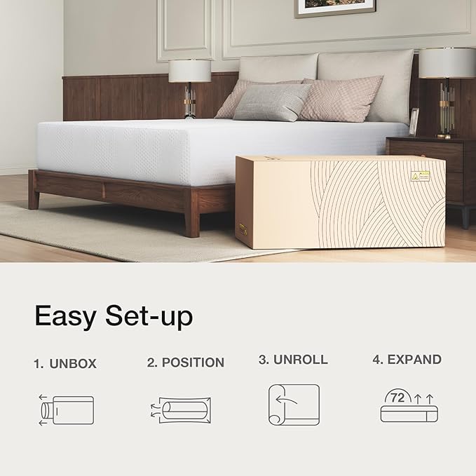 Novilla King Size Mattress in a Box, 14 Inch King Mattress, Gel Memory Foam Mattresses for Cooling Night Sleep & Pressure Relief, CertiPUR-US Certified