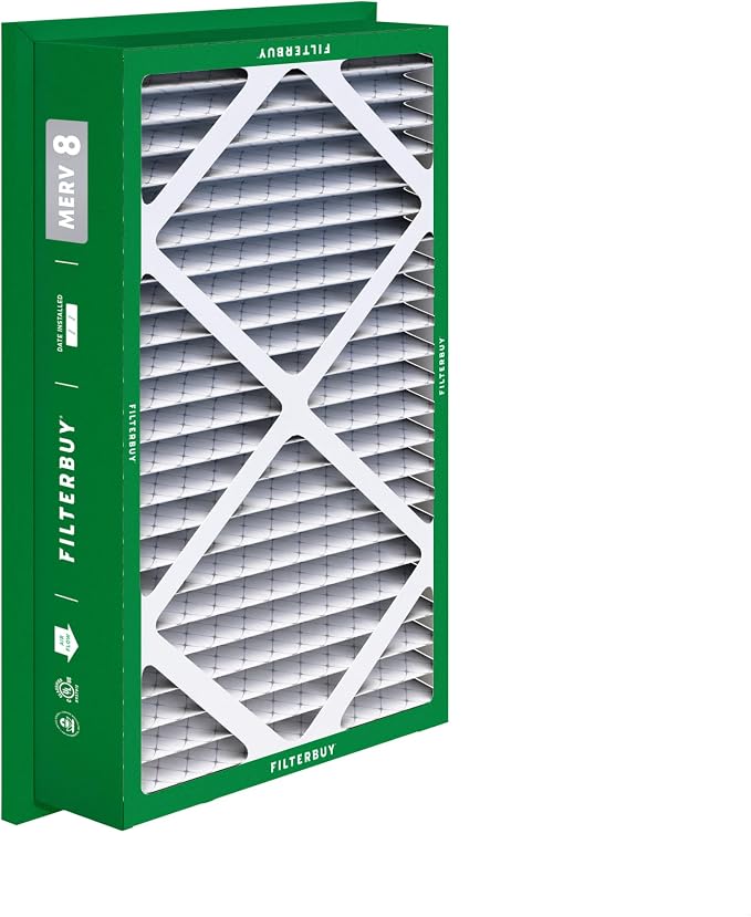Filterbuy 16x25x5 Air Filter MERV 8 Essential Dust & Allergy Defense,