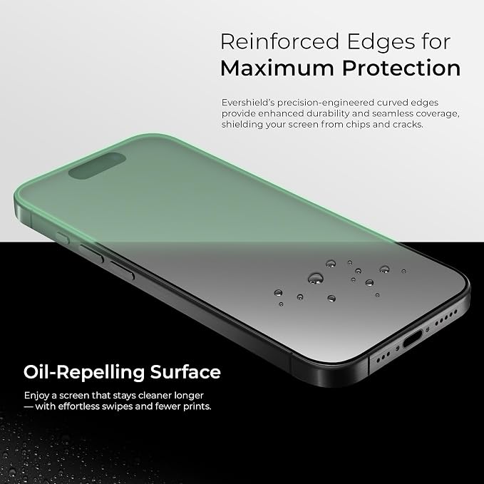 Kings Loot EverShield Screen Protector for iPhone 17 Pro Max | Premium 2-Pack Tempered Glass | Bubble-Free Alignment Applicator | Anti-Glare Ultra-Clear Protection | Reinforced Edge Defense