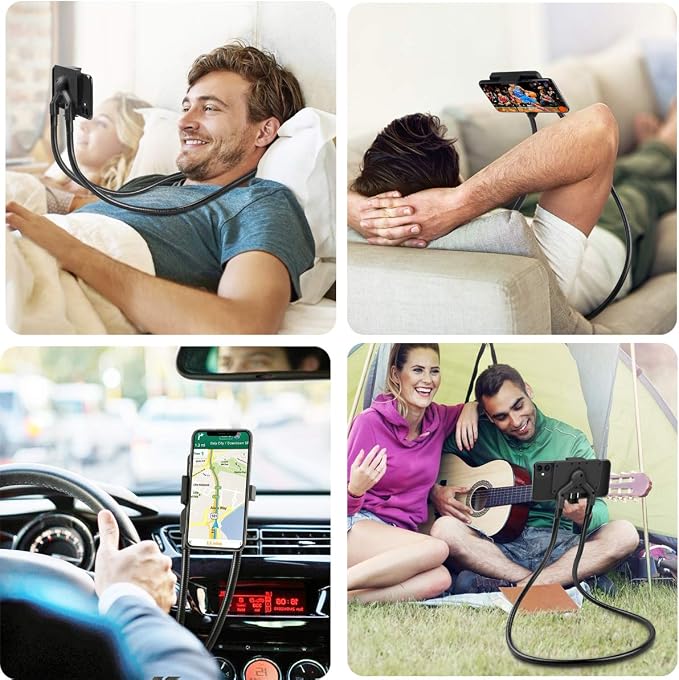 Cell Phone Holder Tablet Holder iPad Stand Universal Phone Stand | Lazy Bracket DIY Flexible Gooseneck Mounts with Multiple Function