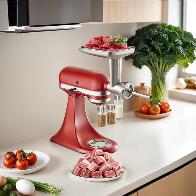 Ezato Stainless Steel Meat Grinder Attachment for KitchenAid Stand Mixers
