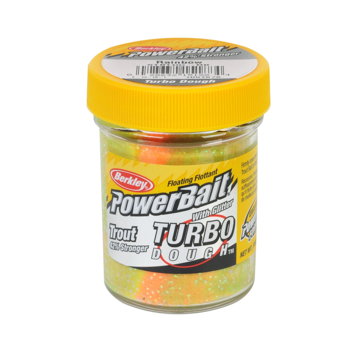 Berkley PowerBait Turbo Dough Trout Fishing Bait, Rainbow - Glitter, 1.75-Ounce