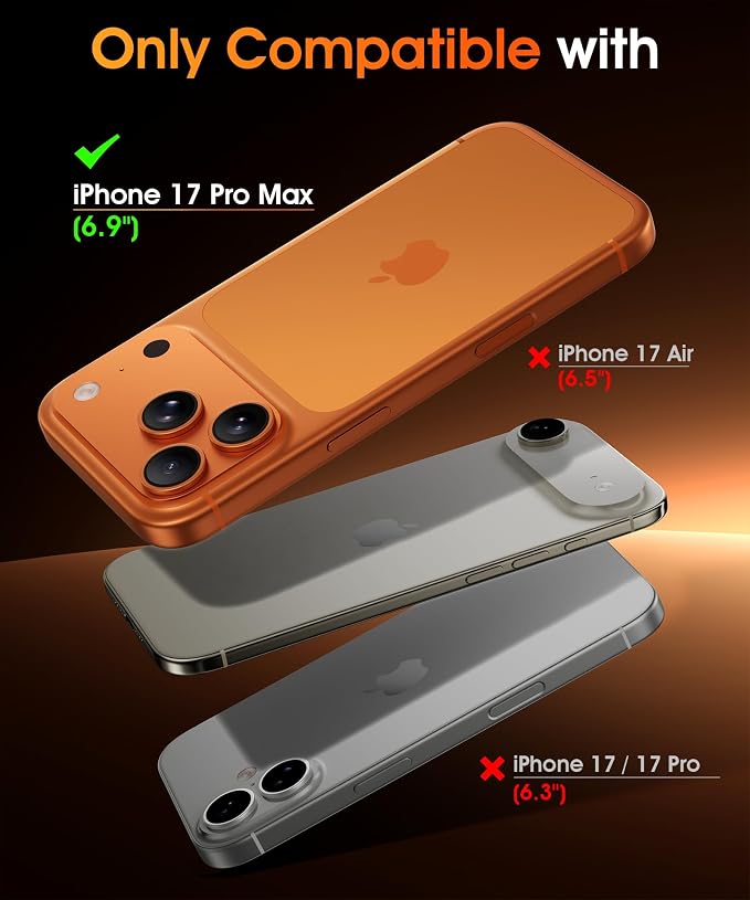 GolbinBox for iPhone 17 Pro Screen Protector 3D Full Coverage 2 Pack | tempered glass with 9H+ hardness anti-fingerprint coating responsive touch and roller tray installation