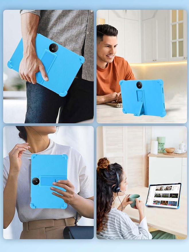 Case for TCL NXTPAPER 11 Plus Tablet 11.5inchNOUKAJU Tablet Protection CaseAdjustable BracketSoft SiliconeSilicone Protection Cover for TCL NXTPAPER 11 Plus(Blue)