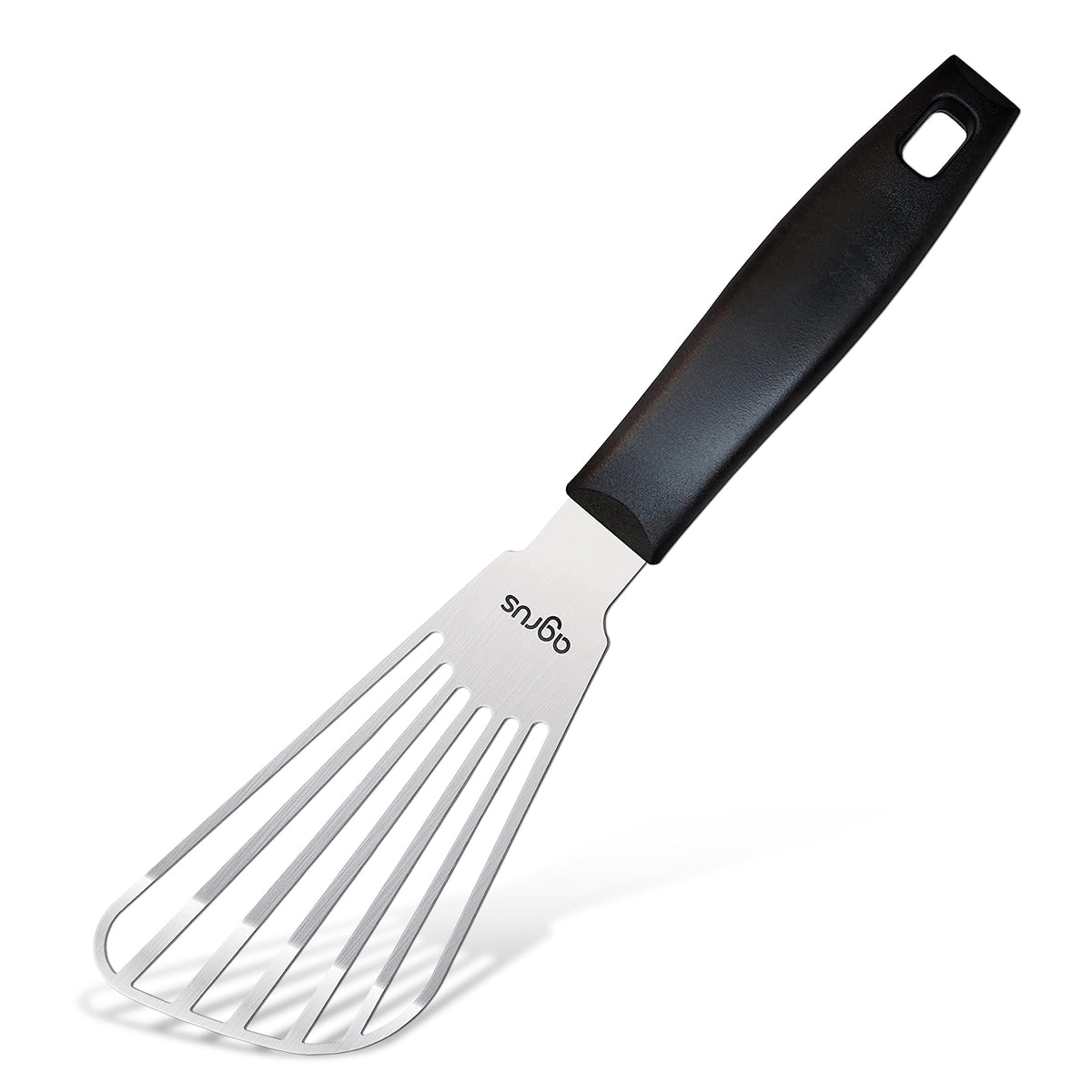 AGRUS Fish Spatula Stainless Steel, Size 11 inch, Blade 6.5 inch, Plastic Handle, Flexible Metal, Angled Slotted Turner