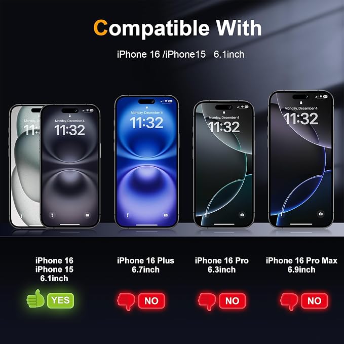 2 Pack for iPhone 15 Pro 6.1 inch Matte Glass Screen Protector Auto Dust Removal Easy Installation Anti Glare Anti Fingerprint Tempered Glass Film Dynamic Island Compatible Case Friendly