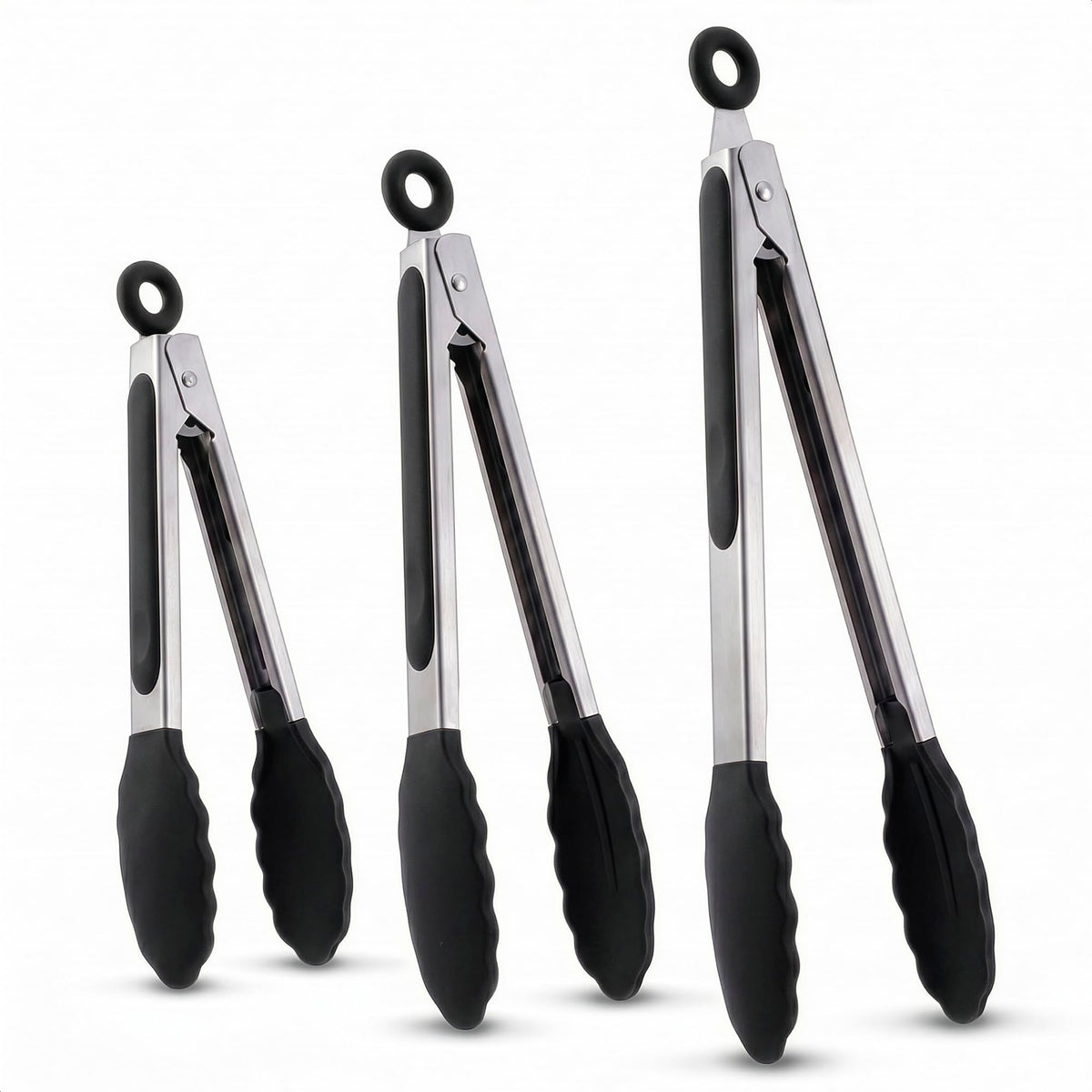 17.3" Extra Long Tongs with Silicone Tip & Stainless Steel Frame