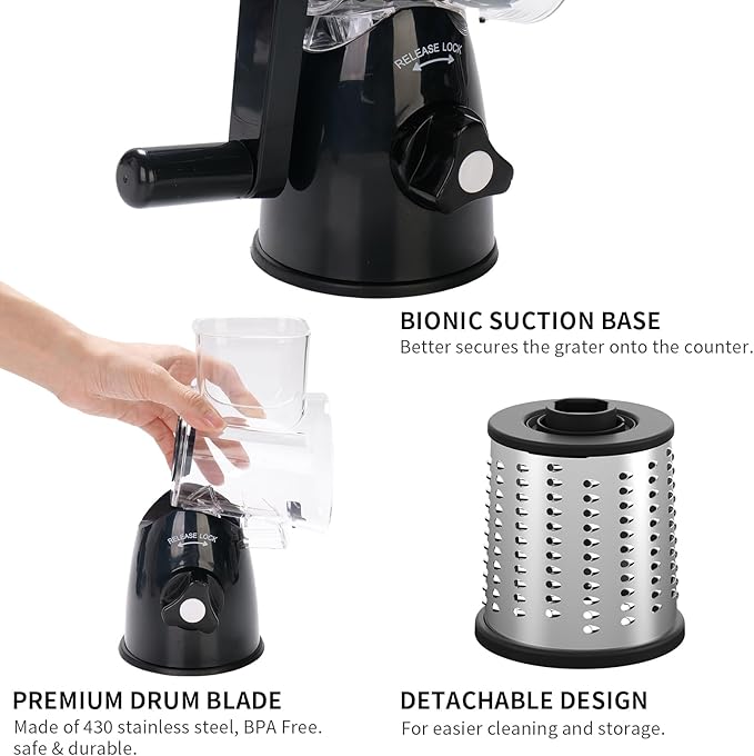 JIUMEXES Rotary Cheese Grater