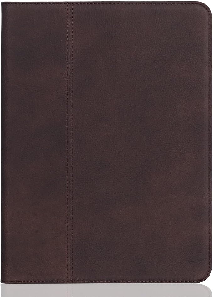 Gexmil Case for iPad Pro 12.9 Inch2nd/1st Generation(2017/2015) Genuine Leather Cover Anti Fingerprint/SlipCowhide Folio Cover Auto Sleep/Wake with Adjustable StandFlower Brown | Genuine Leather Co