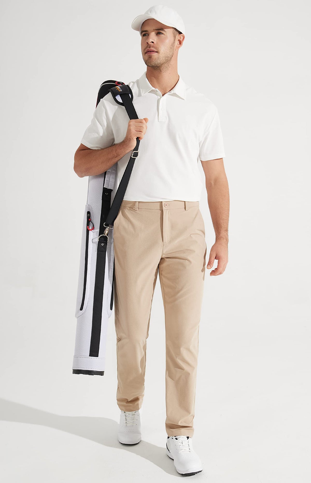 Libin Men's All Day Comfy 34" Golf Pants Khaki 33W x 34L