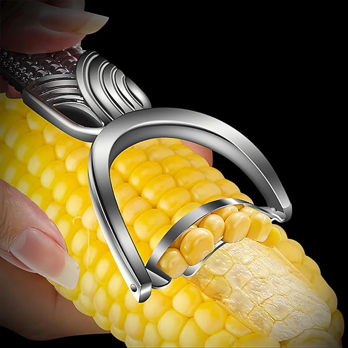 TEEVEA Corn Peeler Stainless Steel Corn Cob Stripper Tool