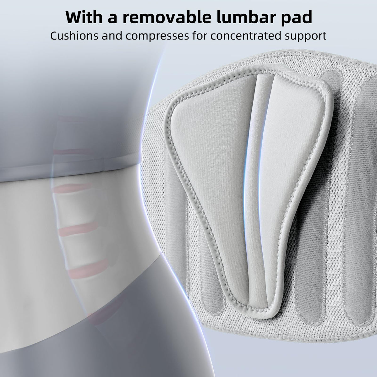 FREETOO Back Brace for Lower Back Pain Women with Bionic Support System, Adjustable Knitted Lumbar Support Belt, Breathable Mesh Design with Lumbar Pad,for Herniated Disc,Sciatica,Scoliosis