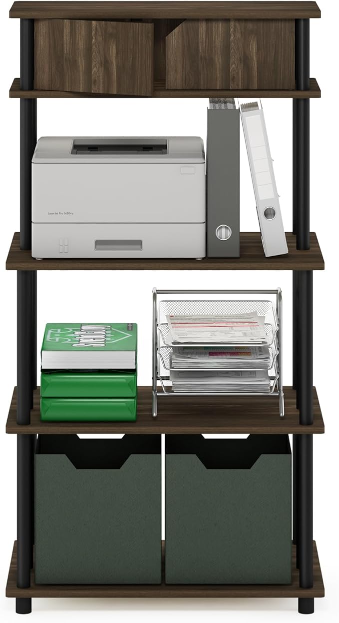 Furinno Turn-N-Tube 3-Tier Toolless Multipurpose Printer Stand Display Storage Shelf