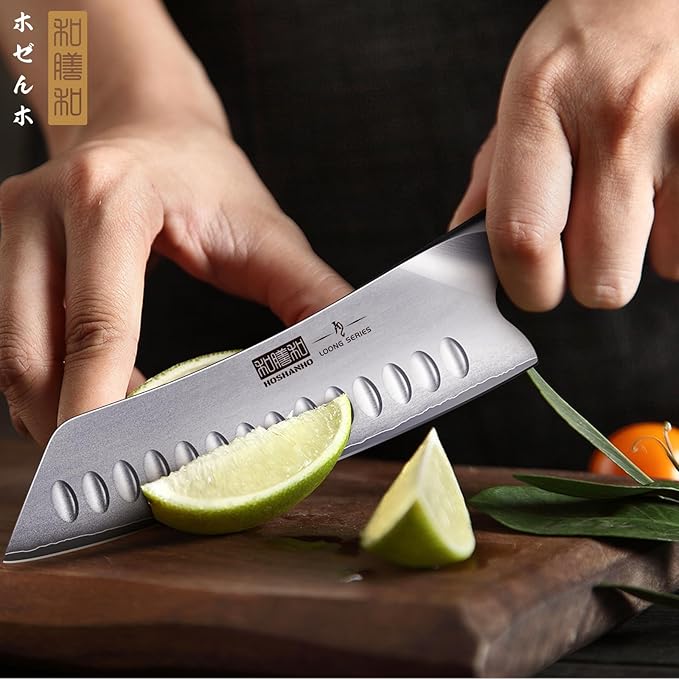 HOSHANHO 7 Inch Japanese Chef Knife, Ultra Sharp Kitchen Santoku Knives