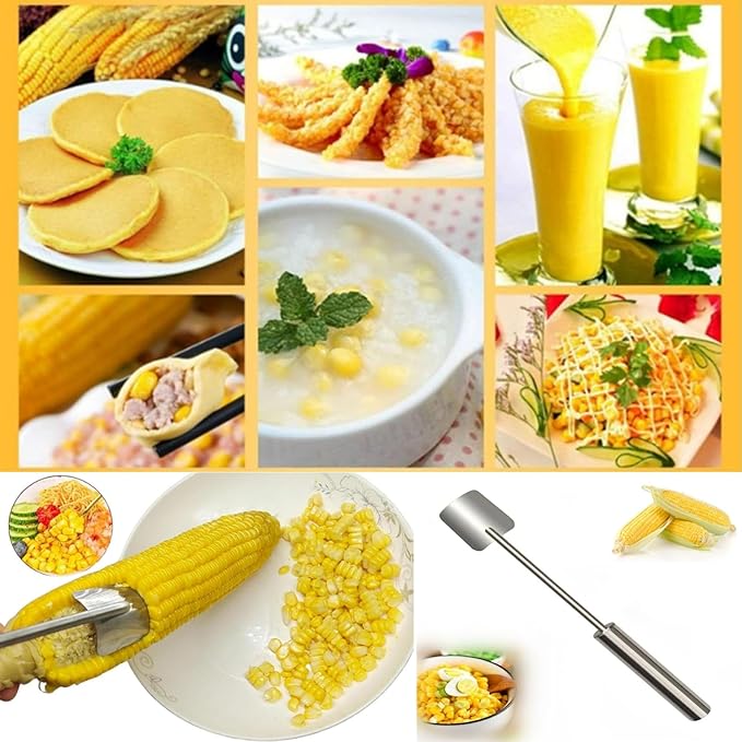 2026 Corn Peeler for Corn on the Cob, Stainless Steel Corn Cob Stripper Tool for Stripping off Corn Kernel From Cob,Restaurant Chefs, Outdoor Dining Enthusiasts。