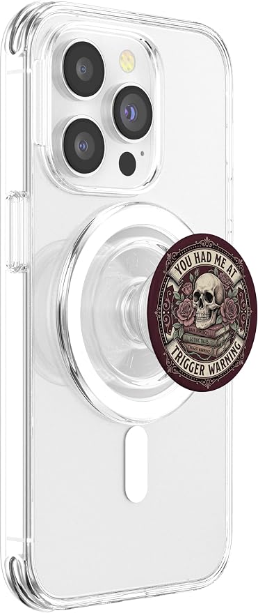 You Had Me at Trigger Warning Dark Romance Book Lover PopSockets PopWallet for MagSafe