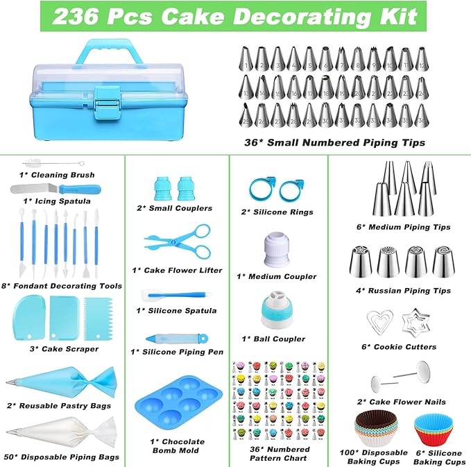 Suuker Cake Decorating Tools Supplies Kit, 236 Pieces