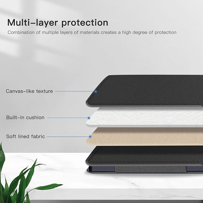 Protective Cover for Wacom MovinkPad Pro 14 Drawing Tablet 14 inchUltra-Slim Lightweight Stand Protective Case for Wacom MovinkPad Pro 14 with Hand Strap& Stylus Holder Black